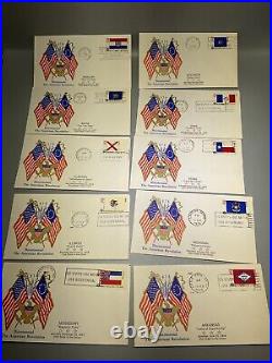 STATE FLAG 1976 SCARCE PATRIOTIC EAGLE & FLAGS BOERGER CACHET FDC All States