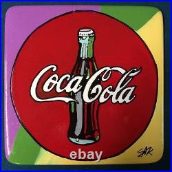 STEVE KAUFMAN ALL original Coca Cola painting drawing SIGNED COA Plate