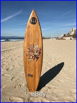 SURFBOARD ALL WOOD WEBSTER ORIGINAL Vietnam 1st Calvary- Charlie Don't Surf