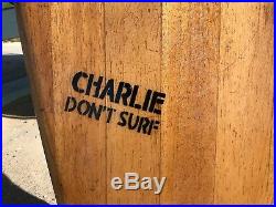 SURFBOARD ALL WOOD WEBSTER ORIGINAL Vietnam 1st Calvary- Charlie Don't Surf