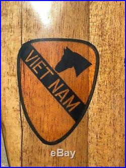 SURFBOARD ALL WOOD WEBSTER ORIGINAL Vietnam 1st Calvary- Charlie Don't Surf