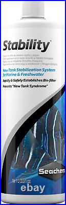 Seachem Stability Filter Bacteria Aquarium Fish Safe Start Cycle Fresh & Marine