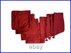 Set 8 JC Penney Curtains & Valances Window Treatments Drapes Dark Red Decorator