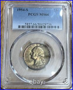 Set Of 3 PCGS Graded Coins 1954-s. 10.25 &. 50 All 3 From An Orig Mint Set