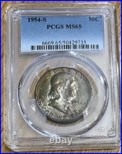 Set Of 3 PCGS Graded Coins 1954-s. 10.25 &. 50 All 3 From An Orig Mint Set