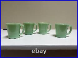 Set Of 4 Fire King Jadeite Mug D Handle Vintage Set Of 4 Fire King Jadeite Mug D Handle Vintage