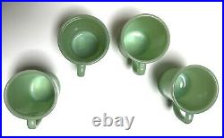 Set Of 4 Fire King Jadeite Mug D Handle Vintage
