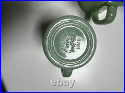 Set Of 4 Fire King Jadeite Mug D Handle Vintage