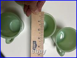 Set Of 4 Fire King Jadeite Mug D Handle Vintage