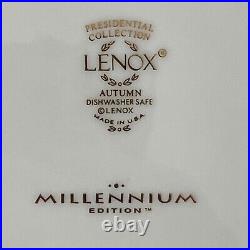Set of 4 LENOX Presidential Autumn Dinner Plates Millennium Edition BEAUTIFUL