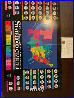 Set of uncirculated colorized American statehood Quarters all 50 states