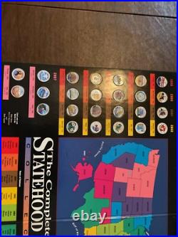 Set of uncirculated colorized American statehood Quarters all 50 states