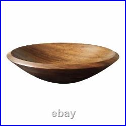Signed Vintage African Padauk Wooden Serving Salad Bowl St. Pierre Wood Pottery
