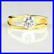 Solid 14KT Yellow Gold With 1.50Ct Round Shape Solitaire Women's Engagement Ring