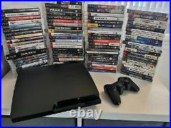 Sony PlayStation 3 PS3 Fat Slim or Super Slim Console W 4 Random Games All Cords