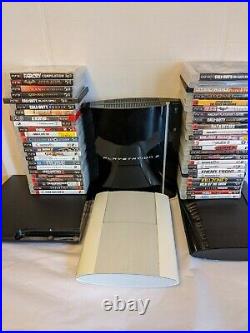 Sony Playstation 3 PS3 Slim Fat or Super Slim Console With 4 Random Games All Cord