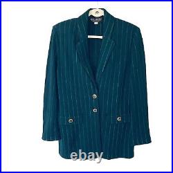 St. John Collection By Marie Gray Knit Blazer Womens Size 12 Vintage Made In USA