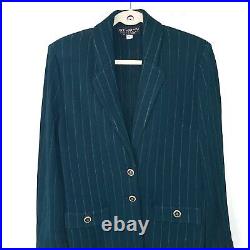 St. John Collection By Marie Gray Knit Blazer Womens Size 12 Vintage Made In USA