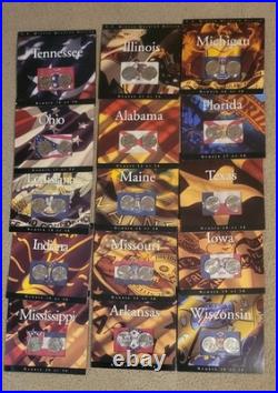 State Quarters Coins of America US Minted Quarter Dollar Set. All Uncirculated