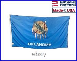 State of Oklahoma Flag Durable All Weather Nylon, Made in USA, Multiple Sizes