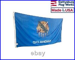 State of Oklahoma Flag Durable All Weather Nylon, Made in USA, Multiple Sizes