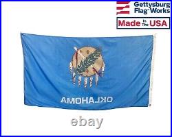 State of Oklahoma Flag Durable All Weather Nylon, Made in USA, Multiple Sizes