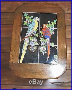 Superb All Original California Made Taylor Macaw Six Tile Twist Leg Table