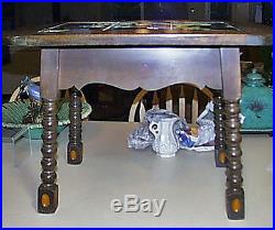 Superb All Original California Made Taylor Macaw Six Tile Twist Leg Table