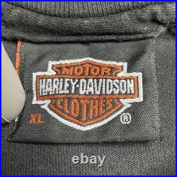 Sz XL- Vintage Harley Davidson Daytona Beach 91' hog shirt men's black biker USA