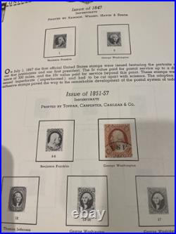 The All American Stamp Album 1847-1972 With Several Collectible Stamps- See Photos