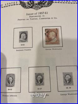 The All American Stamp Album 1847-1972 With Several Collectible Stamps- See Photos