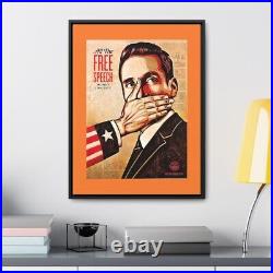 The Cost Of Free Speech 18 x 24 Framed Canvas Art