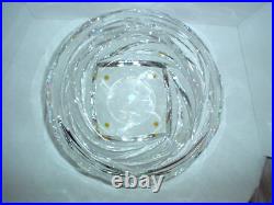 Tiffany and Co Emil Brost Art Glass Wave Crystal Bowl 7x11 Signed