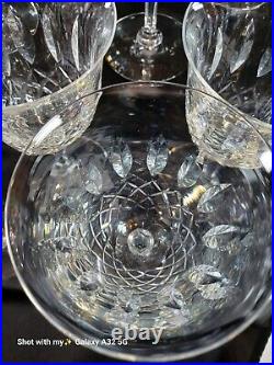 Tiffin Franciscan ELYSE Elegant Crystal Water Goblets Wine Glasses Set of 10 EUC