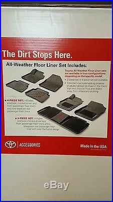 Toyota Tacoma 2018-19 AT Double Cab All Weather Rubber Floor Liner Mat OEM NEW