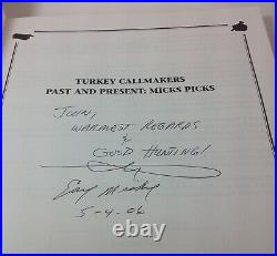 Turkey Callmakers/Longbeards 3 Book Set, Earl Mickel All Signed, Clean, NoSmoke