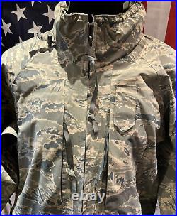 USAF Issue ABU Camouflage Gore-Tex Waterproof All Purpose Environmental Parka