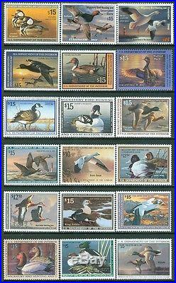 USA 1976-2005. Scott #RW43-72 Complete. All P. O. Fresh & VF, MNH. Face $345.00