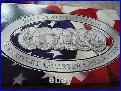 USA All 50 State + 6 Territories Quarters Complete Collection Platinum Refined