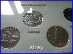 USA All 50 State + 6 Territories Quarters Complete Collection Platinum Refined