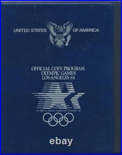 USA Official Coin Program Olympic Games Los Angeles 1984 all 6 Silver Dollars