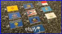 USA State Flag Jumbo Keyring Set. All 50 Designs Included. America Travel