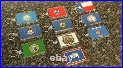 USA State Flag Jumbo Keyring Set. All 50 Designs Included. America Travel