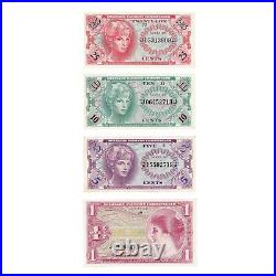 US MPC Series 641 5, 10, 25 Cents & 1 Dollar All Nice AU