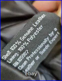 US Marine Corps Jacket Coat Black Leather Bomber Mens 2XL USA was $390