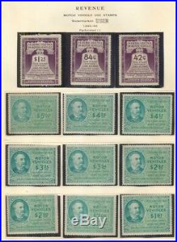 US #RV1-53 Complete set of Motor Vehicle Revenue stamps, all mint VF Sc $2,879