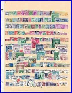 US Stamp Collection 1890s-1990s Approx. 1575 Stamps All Different Incl. BOB