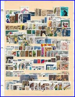 US Stamp Collection 1890s-1990s Approx. 1575 Stamps All Different Incl. BOB