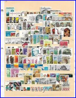 US Stamp Collection 1890s-1990s Approx. 1575 Stamps All Different Incl. BOB