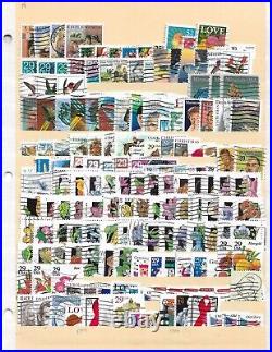 US Stamp Collection 1890s-1990s Approx. 1575 Stamps All Different Incl. BOB